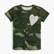 Jcrew Girls short-sleeve camo heart T-shirt