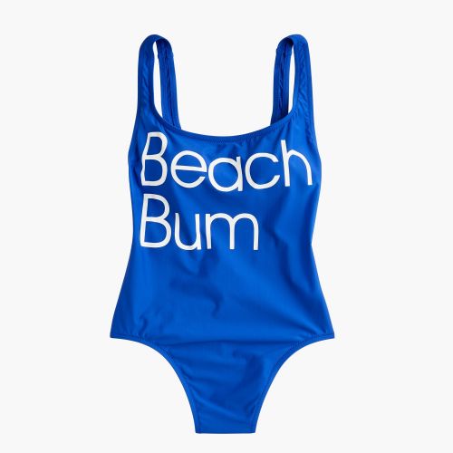 제이크루 Jcrew Beach Bum plunging scoopback one-piece swimsuit