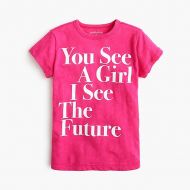 Jcrew Girls prinkshop for crewcuts You see a girl T-shirt